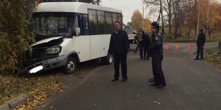 ДТП с маршруткой на Киевщине: пострадали 7 человек
