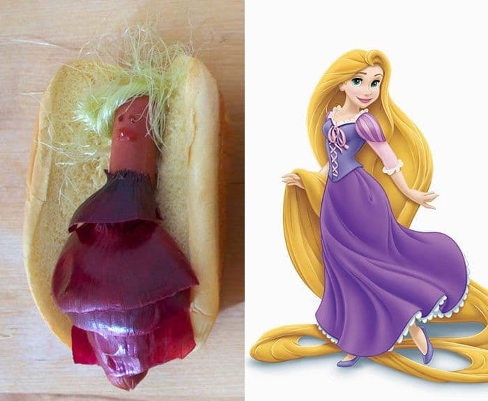 Принцесс из диснеевских мультфильмов превратили в хот-доги: веселые фото