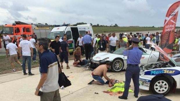 Мільйонер на Porsche на змаганнях у Мальті покалічив 26 людей: фото і відео аварії