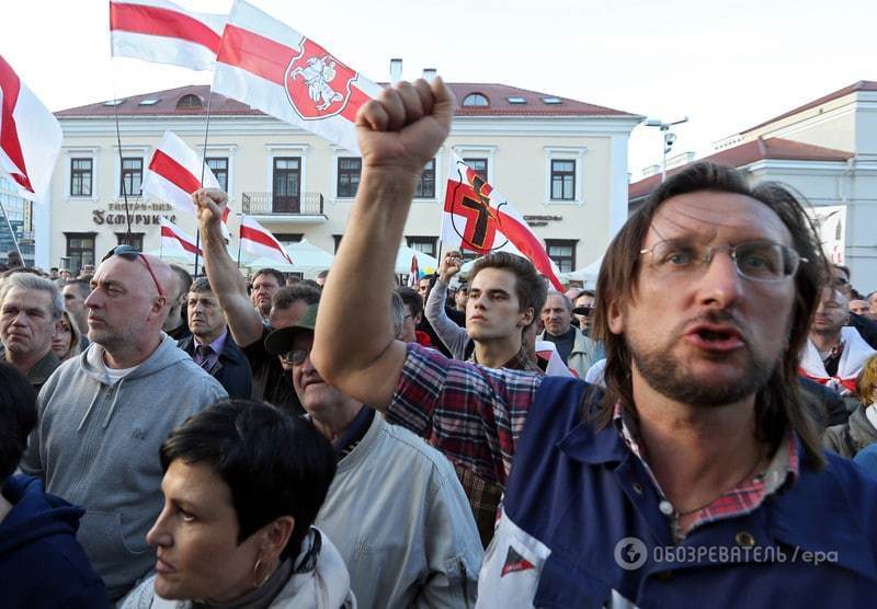 У Білорусі влаштували мітинг проти російської авіабази в країні: опубліковані фото