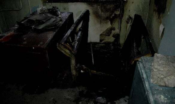 У Сумах підпалили волонтерський центр: фото з місця подій