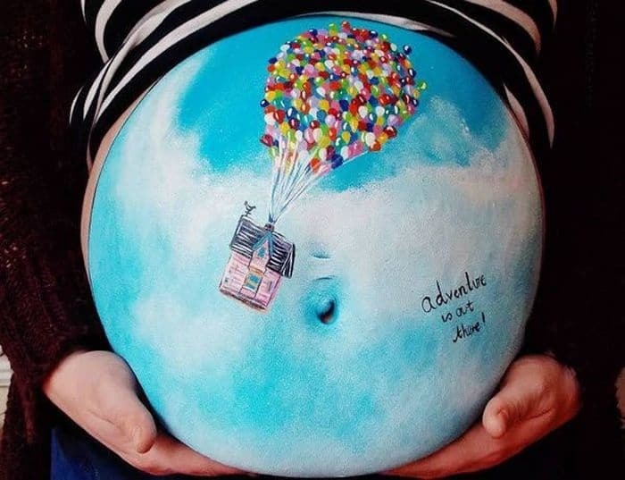 Потрясающие фото бодиарта, выполненного на телах будущих мам