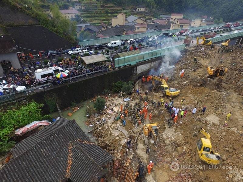 В Китае деревня из-за оползня ушла под землю: опубликованы фото