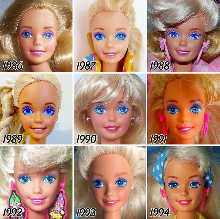 Эволюция куклы Барби: как изменилась любимая игрушка для девочек за 56 лет 