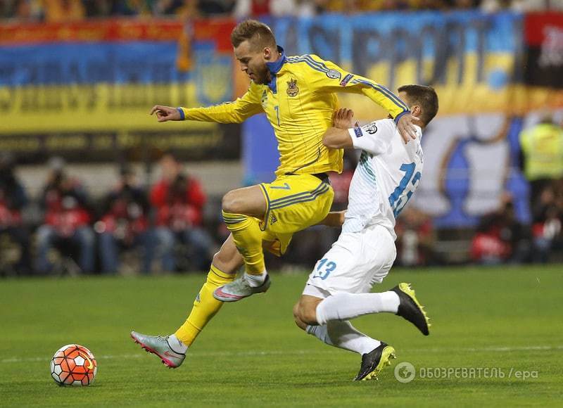 Сборная Украины впервые в истории вышла на чемпионат Европы
