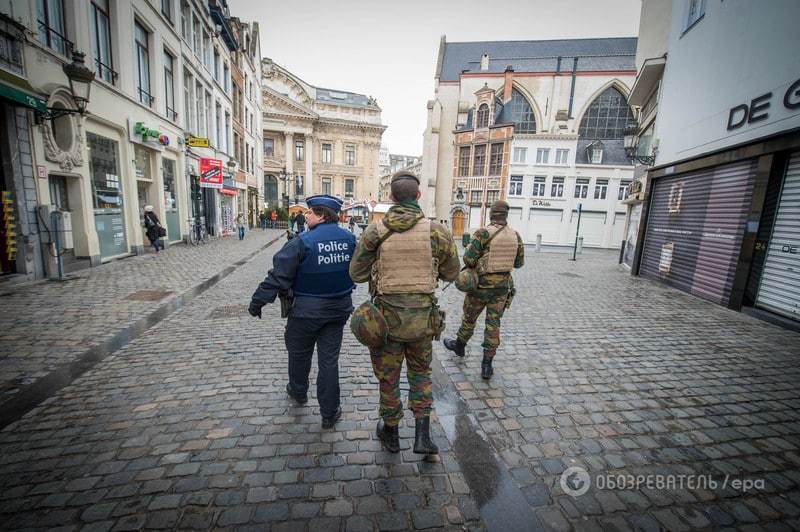 Брюссель в опасении теракта: фоторепортаж из города, наводненного полицией
