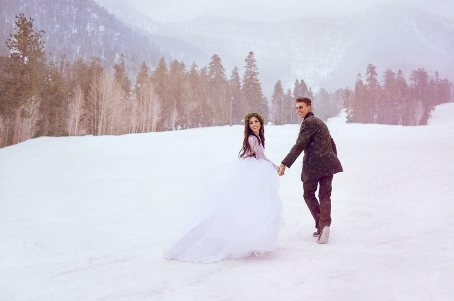 Свадьба зимой: потрясающие фото 17 пар, для которых холода - не преграда 