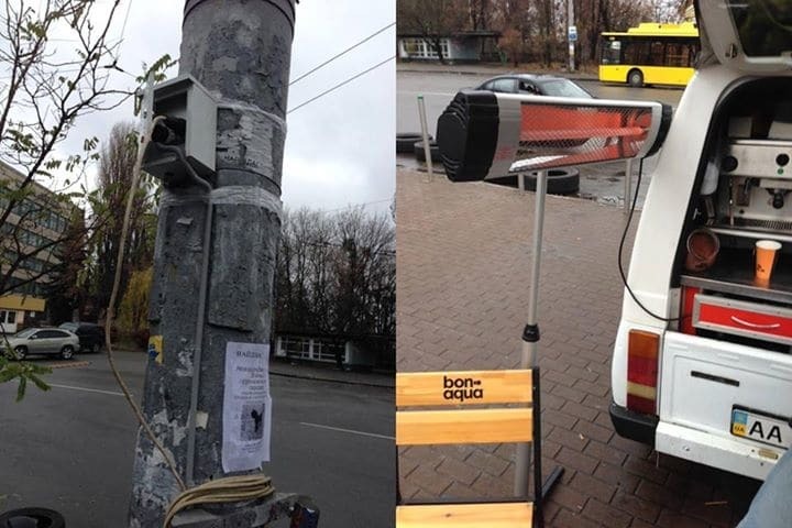 В Киеве пожаловались в полицию на кофемобиль 