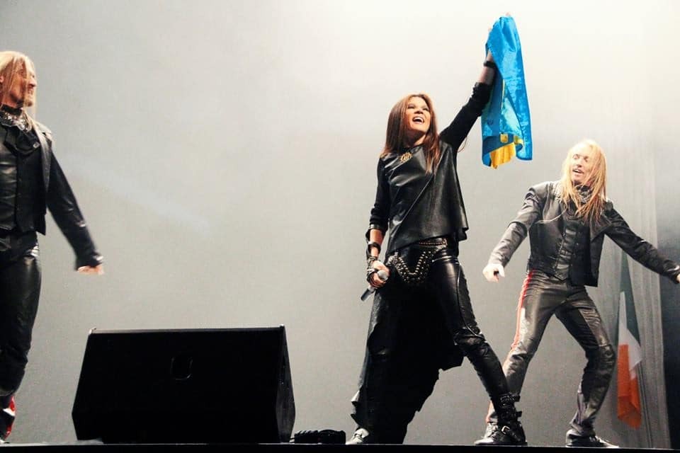 Руслана выступила в Люксембурге на фоне видеоряда с Майдана
