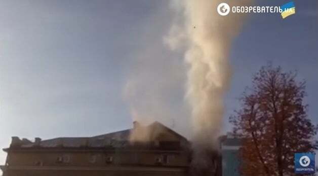 Появилось видео пожара в киевской больнице "Охматдет"