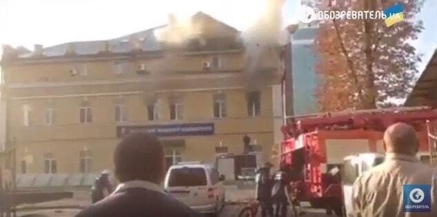 З'явилося відео пожежі в київській лікарні "Охматдит"