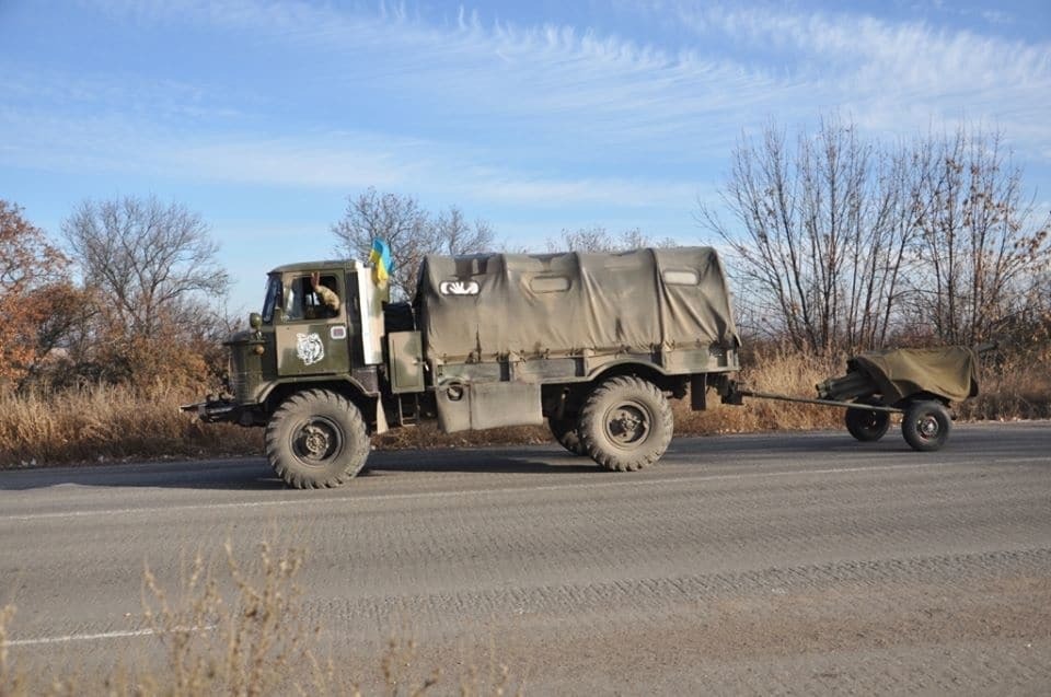Сили АТО завершили відведення мінометів на Донецькому напрямку