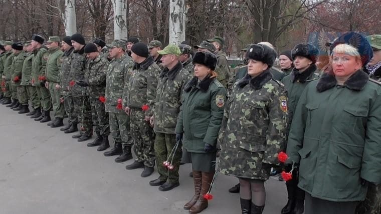 На зоне в Донецке открыли памятник беркутовцам Януковича: фотофакт