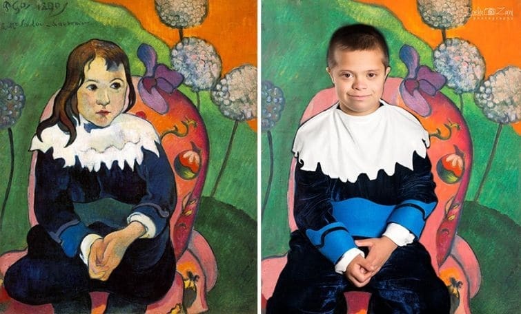 Дети с синдромом Дауна воссоздали шедевры живописи: 18 потрясающих фото 