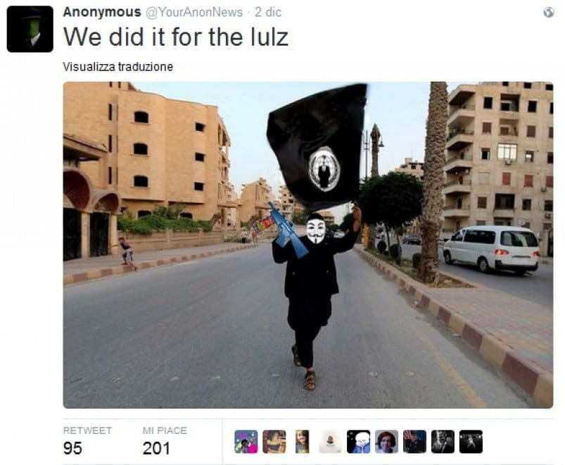 "День троллінгу ІДІЛ": Anonymous закликало висміювати джихадистів