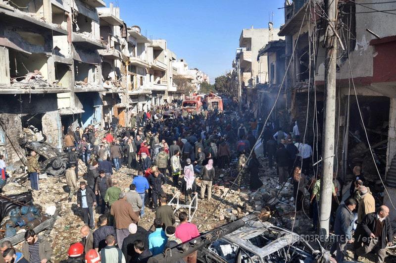 В подконтрольном войскам Асада Хомсе произошел теракт: десятки жертв и пострадавших