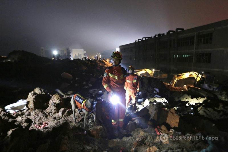 В Китае произошел оползень: 22 дома рухнули, 41 человек пропал без вести