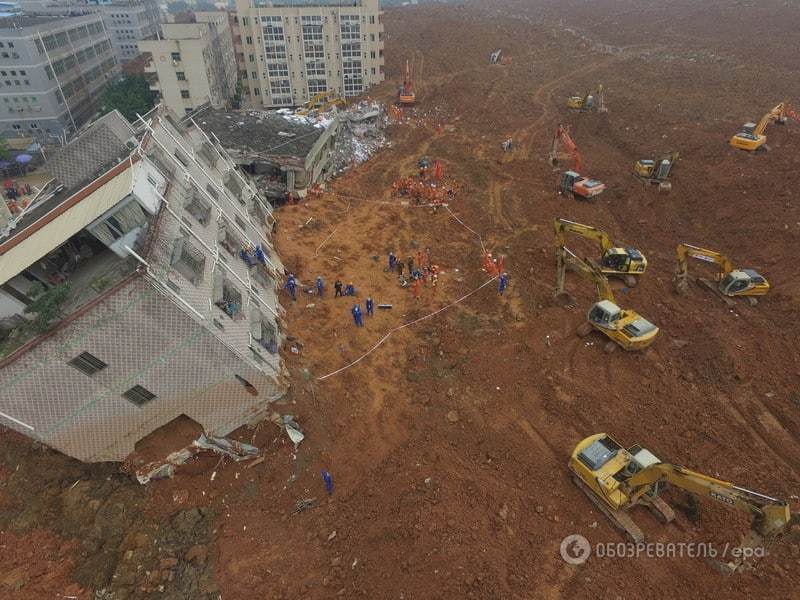 Оползень в Китае: под завалами пропали более 90 человек