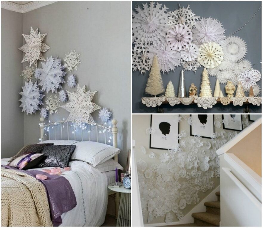 Как украсить дом бумажными снежинками: 12 потрясающих вариантов