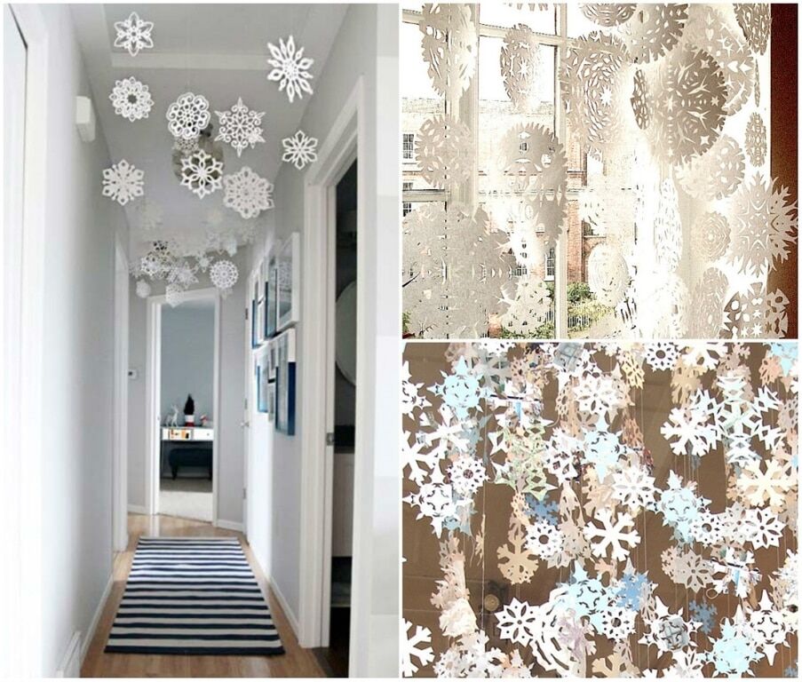 Как украсить дом бумажными снежинками: 12 потрясающих вариантов