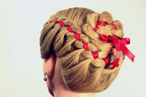 Коса с лентой - это модно: лучшие видеоуроки и пошаговые мастер-классы