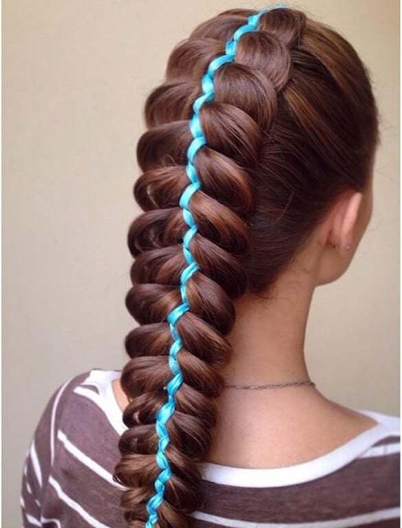 Коса с лентой - это модно: лучшие видеоуроки и пошаговые мастер-классы