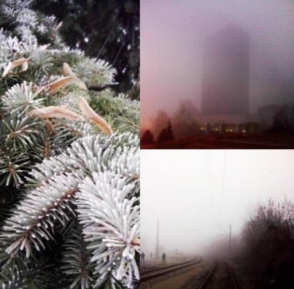 Київ зник у густому тумані: фото із соцмереж