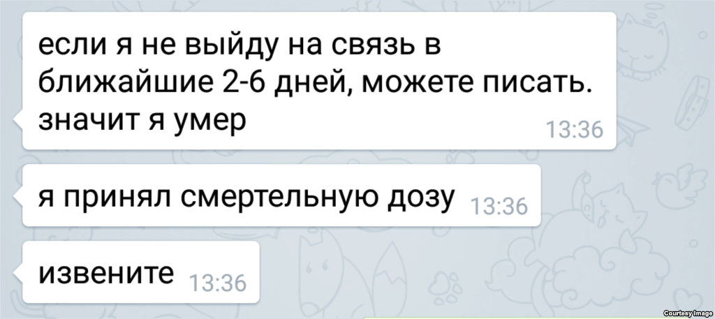 Суицид Колесникова: опубликовано последнее сообщение проукраинского активиста