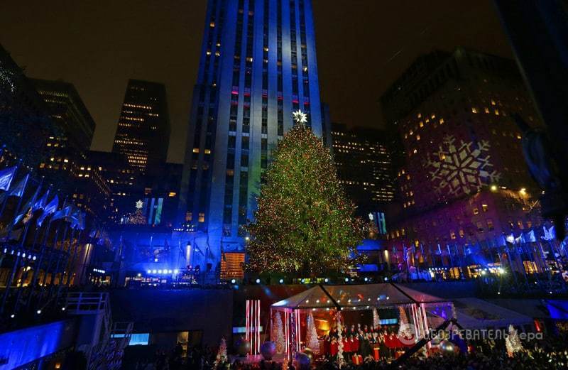 У Нью-Йорку запалили головну різдвяну ялинку: опубліковані фото і відео
