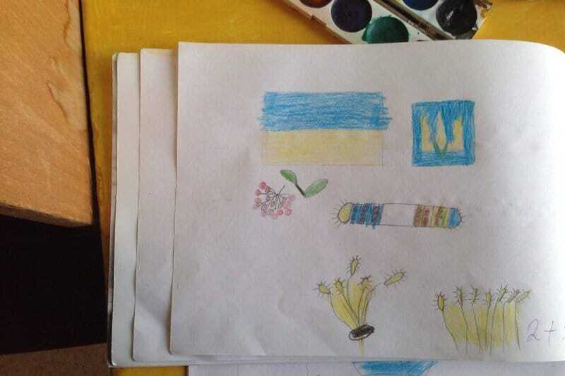 Бойцы АТО показали "говорящие за себя" рисунки детей Донбасса