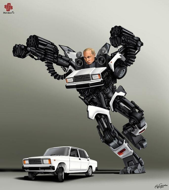 Художник изобразил Путина, Обаму и других политиков роботами: фотофакт