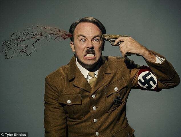 Смерть фюрера: актор відтворив "самогубство" Гітлера - фотофакт