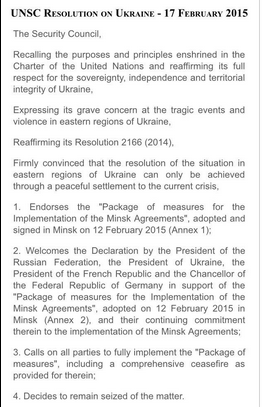 Совбез ООН принял резолюцию по ситуации в Украине