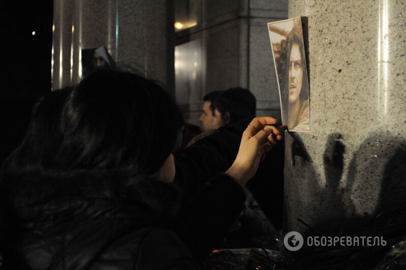 На Майдане почтили память погибшего в ДТП Кузьмы Скрябина: фоторепортаж