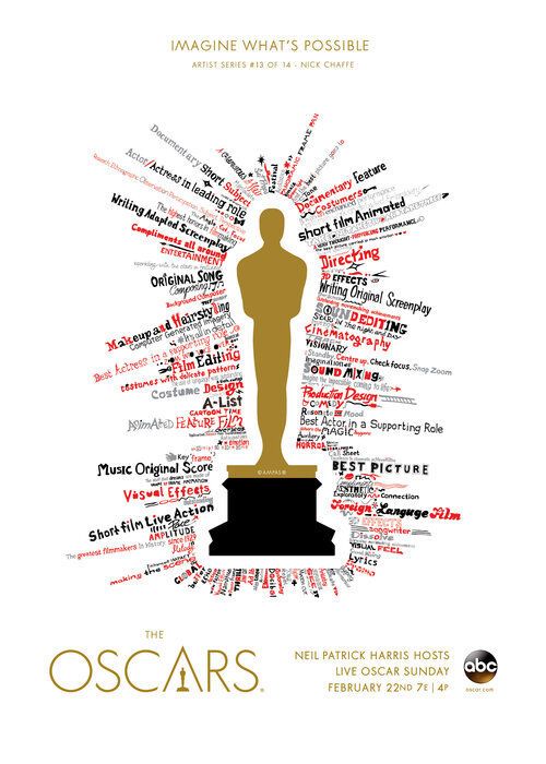 Креаторы со всего мира разработали серию иллюстраций для премии Оскар