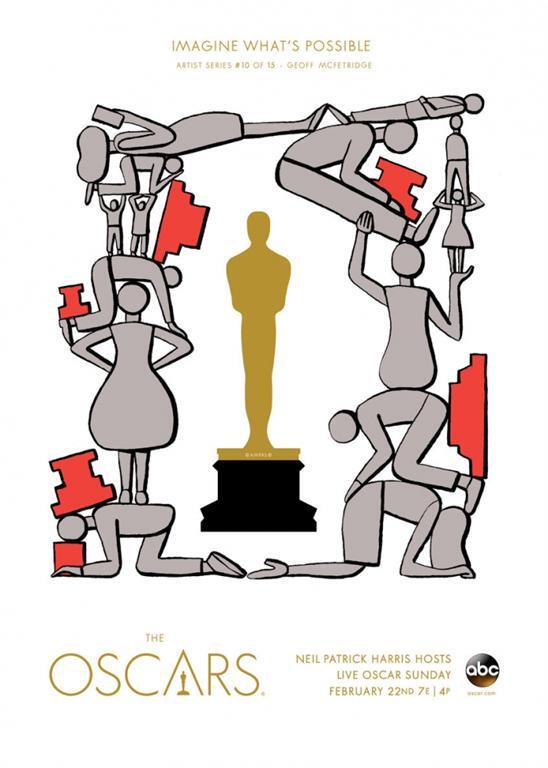 Креаторы со всего мира разработали серию иллюстраций для премии Оскар