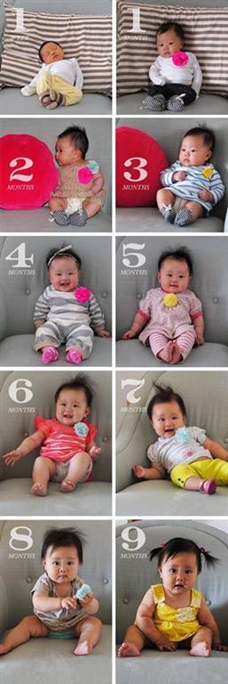 Идеи для фотоколлажа: как запечатлеть первый год жизни малыша