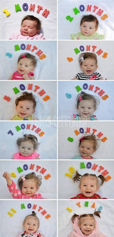 Идеи для фотоколлажа: как запечатлеть первый год жизни малыша