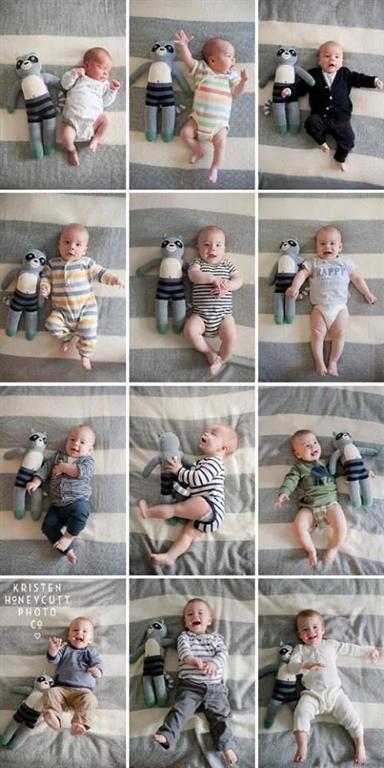Идеи для фотоколлажа: как запечатлеть первый год жизни малыша