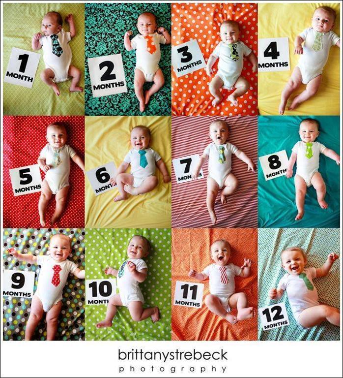 Идеи для фотоколлажа: как запечатлеть первый год жизни малыша