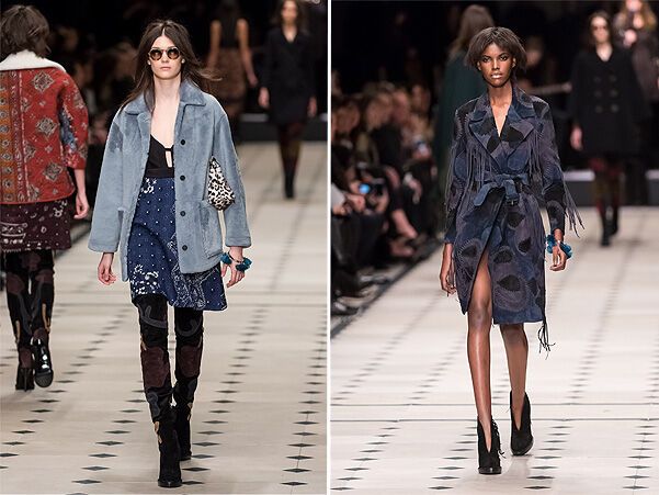 Показ Burberry Prorsum: бахрома и стиль 70-ых возвращаются