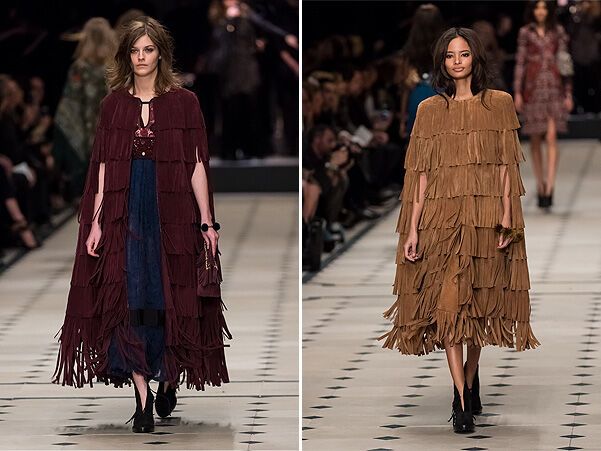 Показ Burberry Prorsum: бахрома и стиль 70-ых возвращаются