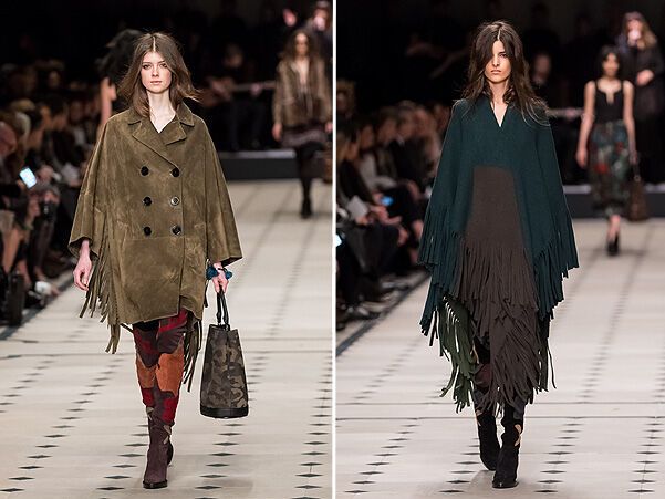 Показ Burberry Prorsum: бахрома и стиль 70-ых возвращаются
