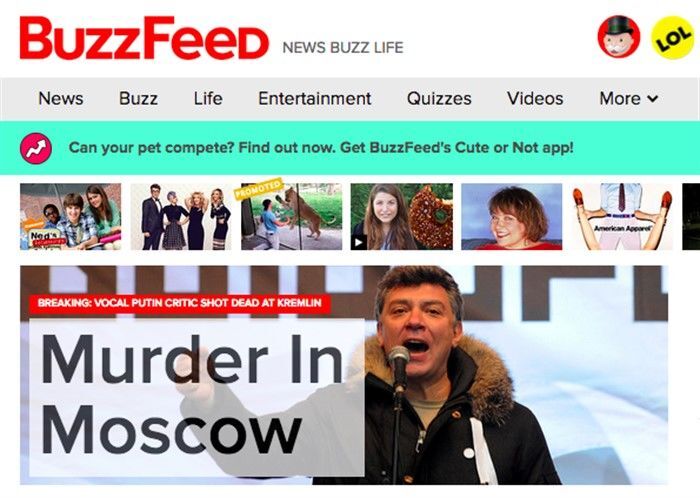 Убийство Немцова попало на первые полосы ведущих мировых СМИ. Фотофакт