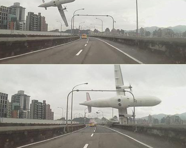 Пассажирский самолет рухнул в реку на Тайване: фото и видео авиакатастрофы