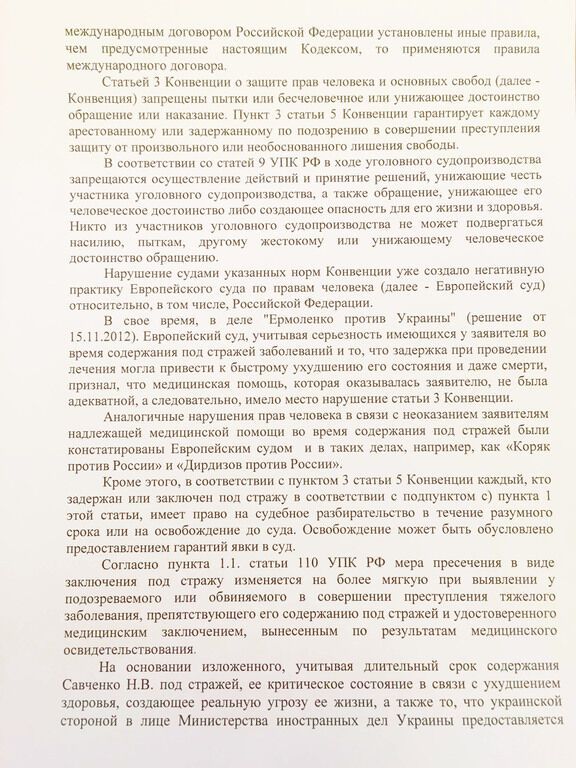 Лутковская написала в московский суд: хочет стать поручителем Савченко. Текст письма