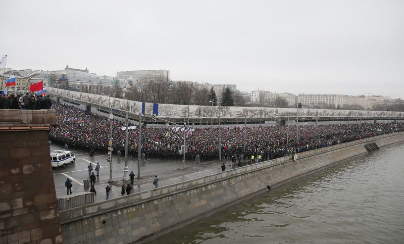 "Мы не боимся!" Как проходило шествие памяти Немцова в Москве: фоторепортаж