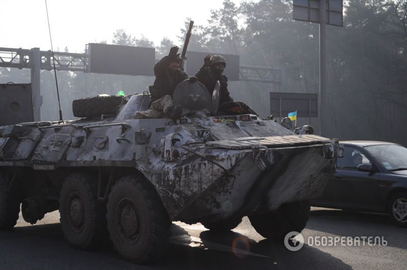 Как в Киеве встречали "киборгов" из зоны АТО: фоторепортаж