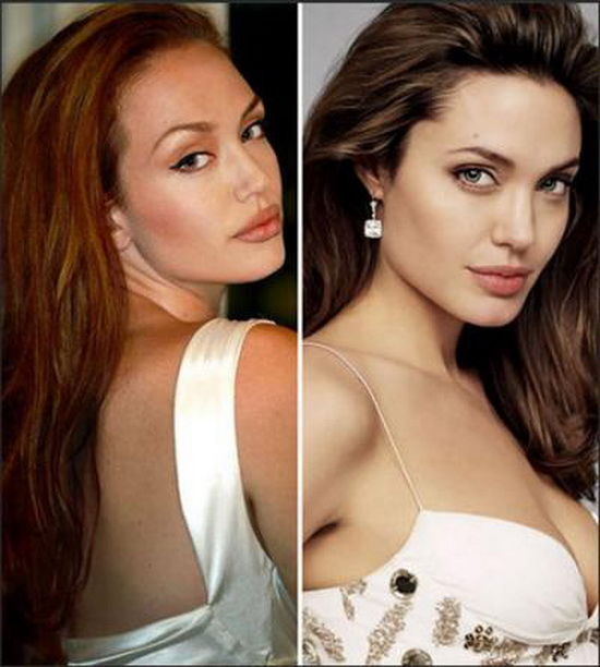 Двойник Энистон и двойник Джоли - подружки, в отличие от оригиналов