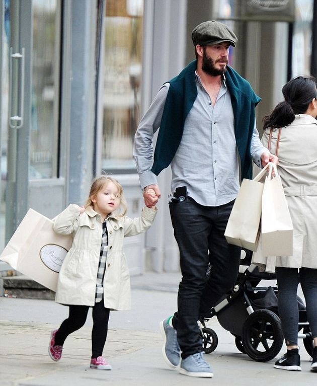 Дэвид Бекхэм отправился на шопинг с трехлетней дочкой